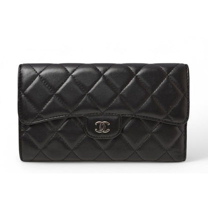 Chanel Wallet Trifold Timeless Classic Quilted Caviar