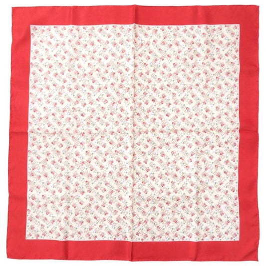 Gucci Liberty Flower Print Silk Beige Red Scarf 1126