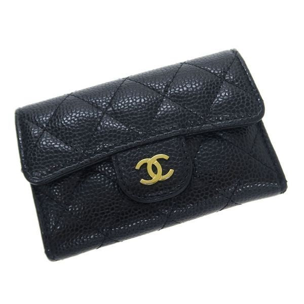 Chanel Quilted Caviar Card Case