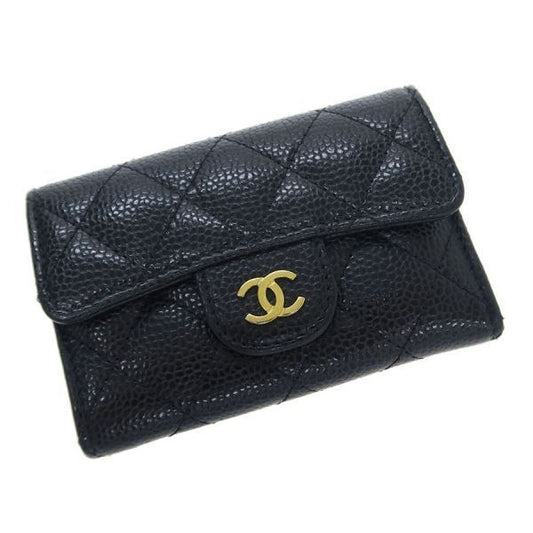 Chanel Quilted Caviar Card Case