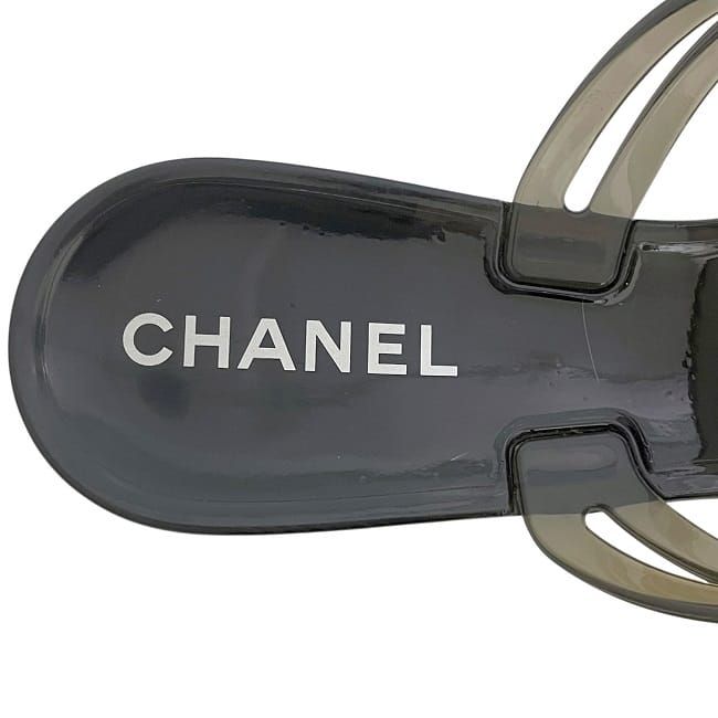 Chanel Sandals Black Camellia G26012x01618 Excellent Condition