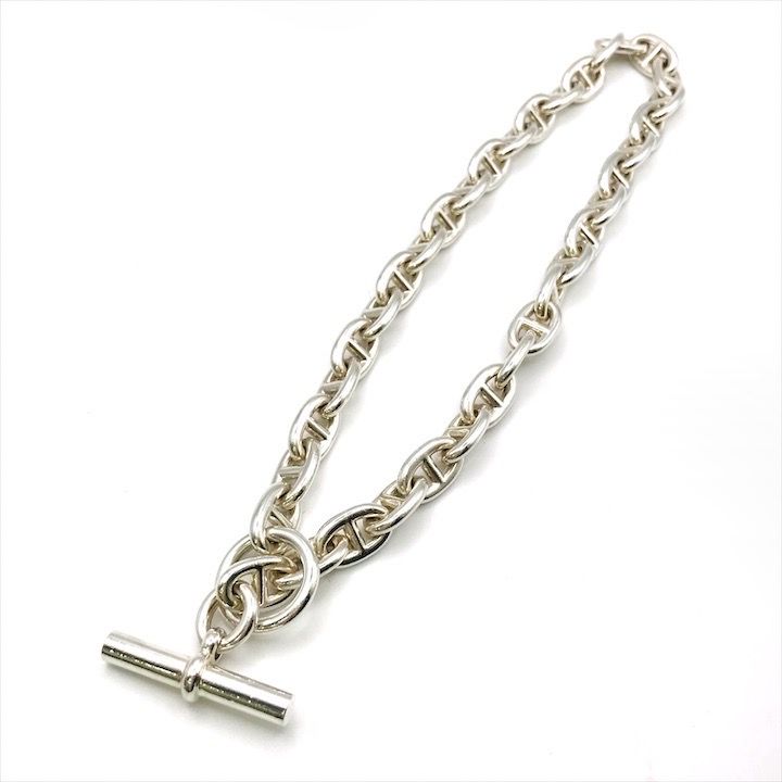 Hermes Chaine D'ancre MM Necklace Silver 36 Pieces