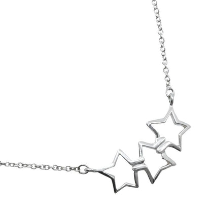 Tiffany & Co Triple Star 925 Silver Ladies 2.3g Necklace