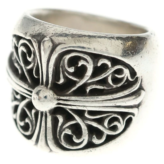 Chrome Hearts Classic Oval Cross Ring Silver