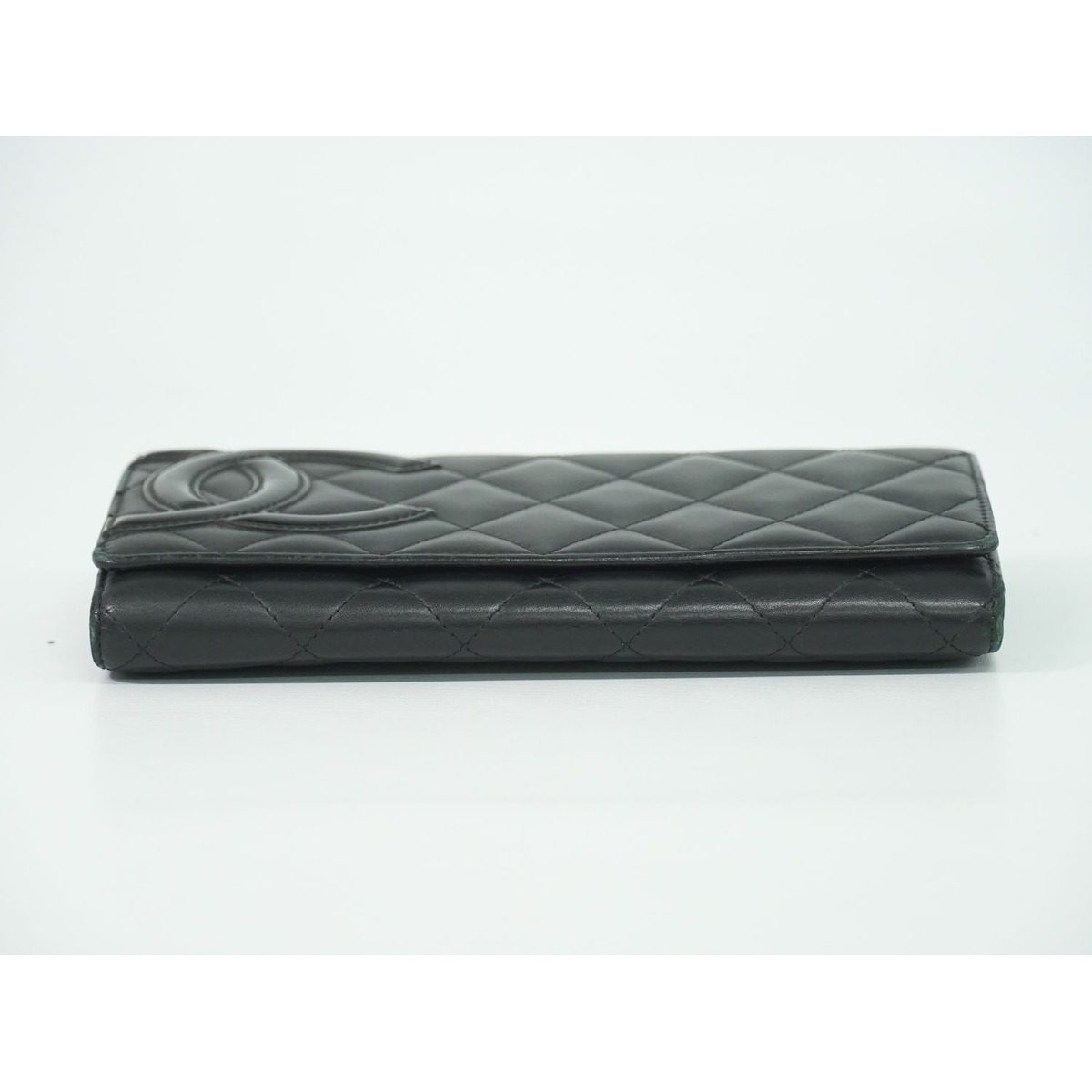 Chanel CC Logo Cambon Line Wallet Lambskin Leather Black — view 3