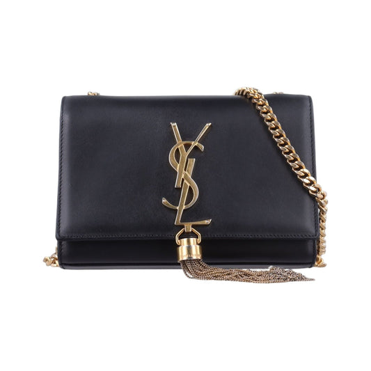 Saint Laurent Yves Kate Black Leather Messenger Bag