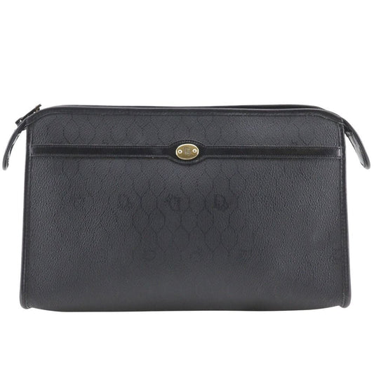 Dior Honeycomb Pattern Vintage Black Clutch
