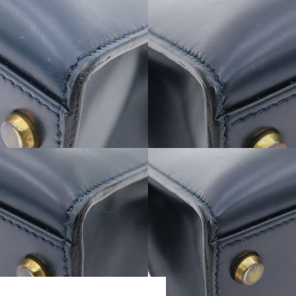 Hermes Kelly 35 Navy Gold Box Calf Sellier Handbag — view 7