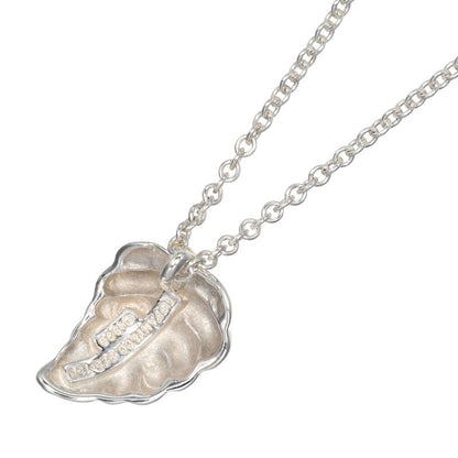 Tiffany & Co Leaf Silver 925 X 18K Yellow Gold Ladies 4.29g Necklace