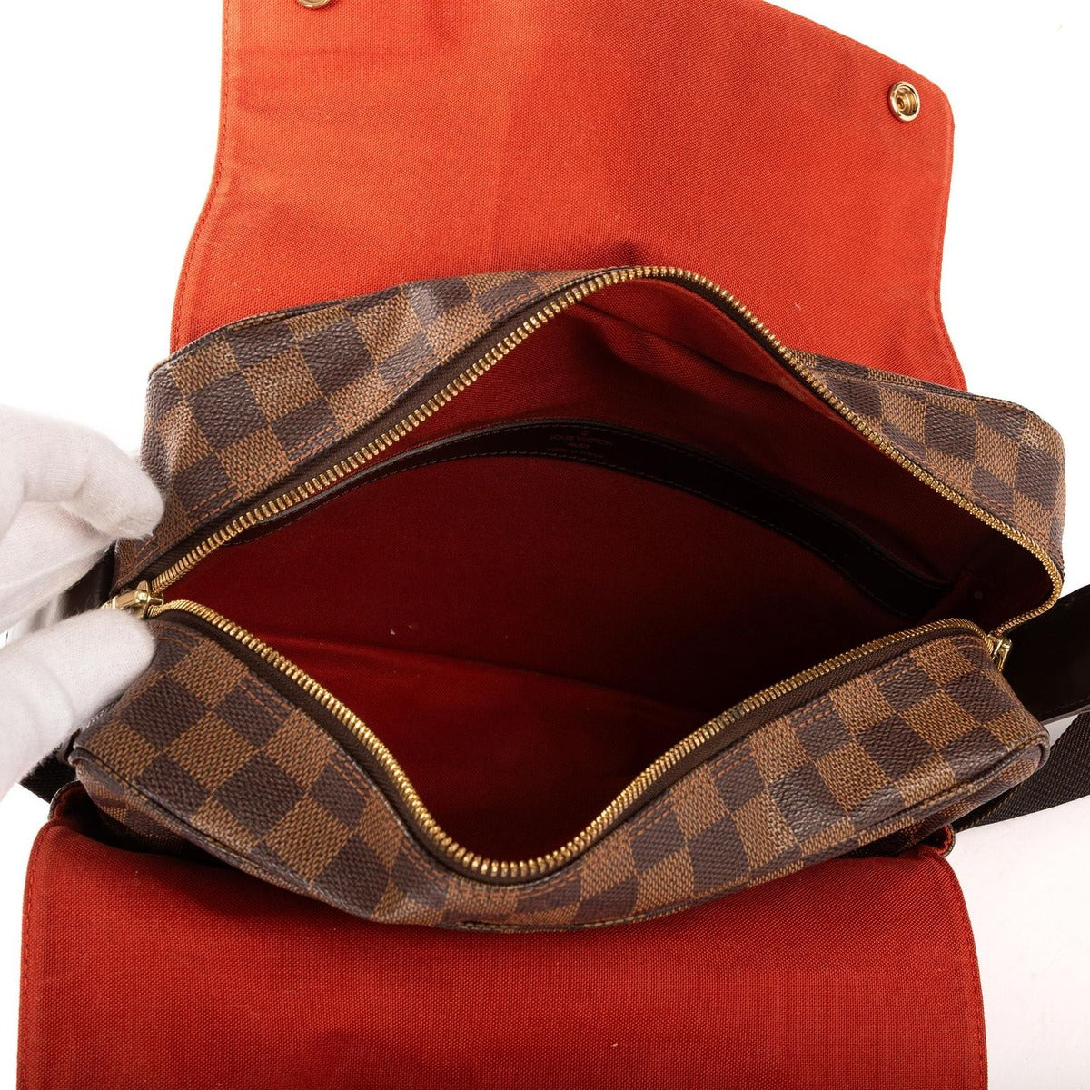Louis Vuitton Naviglio Daque Brown Damier Ebene Shoulder Bag Dark — view 9