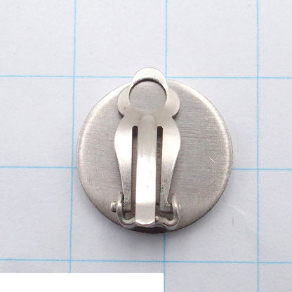 Chanel 06P Earrings Silver Metal Round CC Logo Camellia Costume — view 5