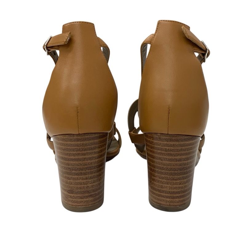 Hermes Brisbane Sandals Shoes Leather Brown Chaine D'ancre Wedge Sole Strap