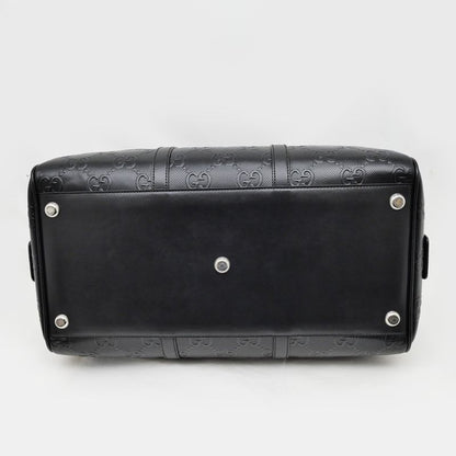 Gucci GG Embossed Boston Bag Black 725282 520981 Leather 2way Shoulder