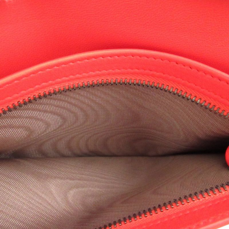 Bottega Veneta Intrecciato 143305 Leather Red Bifold Long Wallet 0337 Bottega