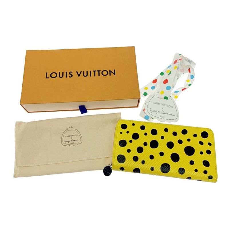Louis Vuitton M81960 Epi Zippy Wallet X Yayoi Kusama Jone Noir