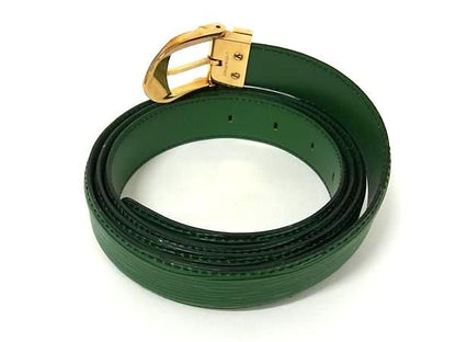 Louis Vuitton Epi Santure Classic Gold Hardware Belt Men's Green Fs0481