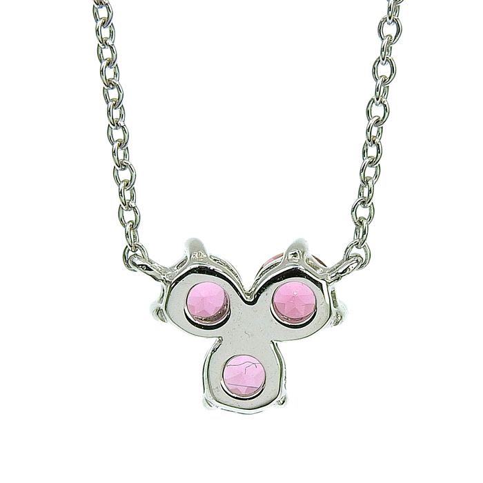 Tiffany & Co Aria Pink Tourmaline Necklace 18K White Gold 750 White Gold Pink