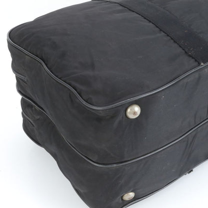 Prada Tessuto Nylon Triangle Logo Leather Boston Bag Business Travel Tote