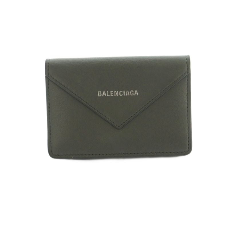 Balenciaga Card Case Folio Paper Leather Gray MI OS