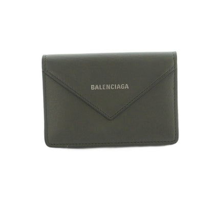 Balenciaga Card Case Folio Paper Leather Gray MI OS