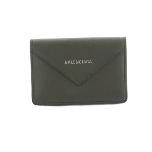Balenciaga Card Case Folio Paper Leather Gray MI OS