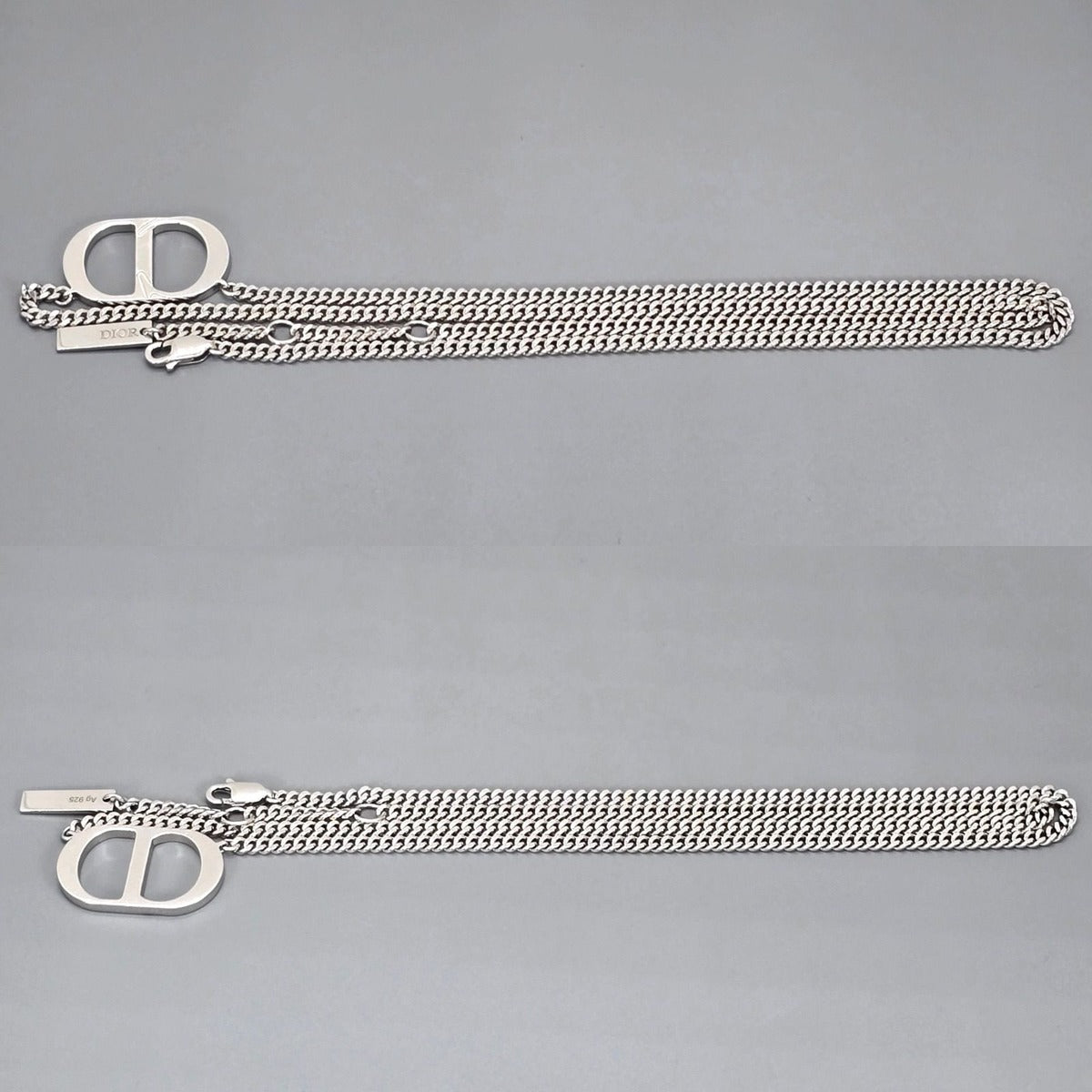 Dior CD Icon Chain Link Necklace 53 Star Ring Silver — view 4