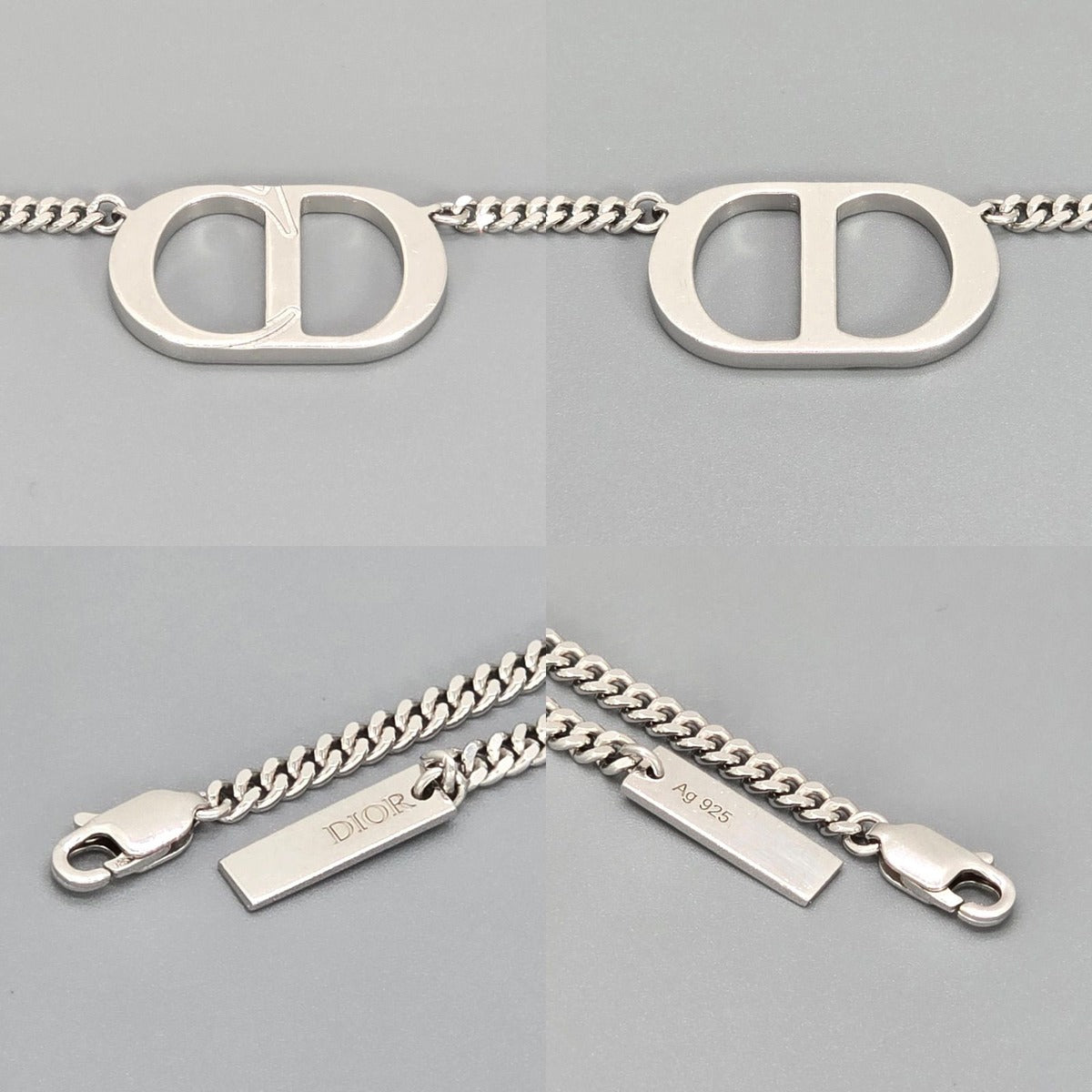 Dior CD Icon Chain Link Necklace 53 Star Ring Silver — view 6