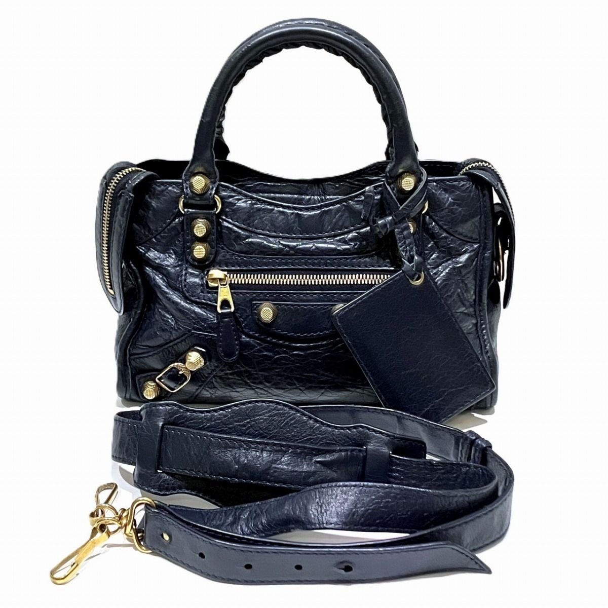 Balenciaga Mini City Giant Handbag Leather