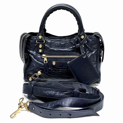 Balenciaga Mini City Giant Handbag Leather