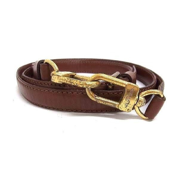 Louis Vuitton Leather Shoulder Strap For Bag Crossbody Brown