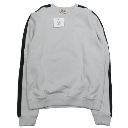 Hermes Run Sweatshirt Shirt Hline Brushed Lining Top Side Line XS Light Blue