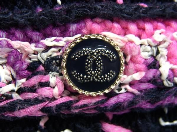 Chanel 21P P70494 Coco Mark Tweed Setup Cardigan Skirt 38 Clothing