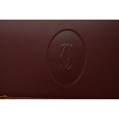 Cartier Folded Wallet Trifold Vintage Must de Cartier Bordeaux — view 4
