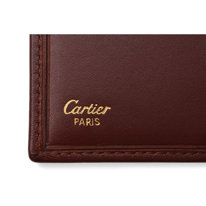 Cartier Folded Wallet Trifold Vintage Must de Cartier Bordeaux — view 8