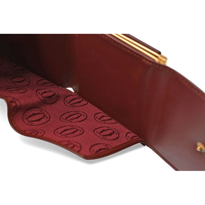 Cartier Folded Wallet Trifold Vintage Must de Cartier Bordeaux — view 9