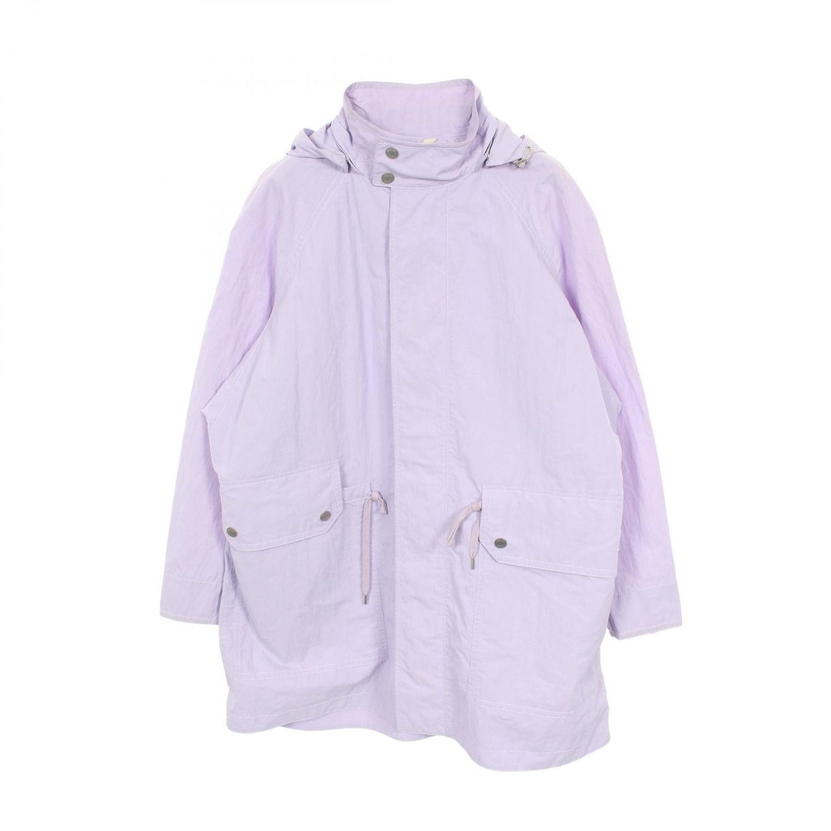 Hermes Drawstring Hooded Nylon Coat