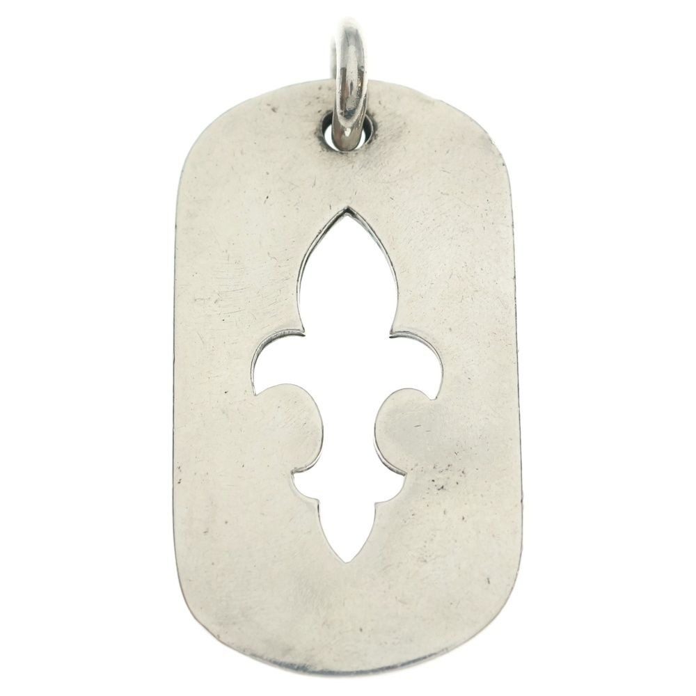 Chrome Hearts D Tag Lrg CO Fle Cutout Flange Dog Tag Necklace Top