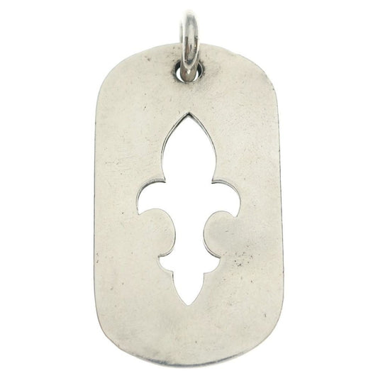 Chrome Hearts D Tag Lrg CO Fle Cutout Flange Dog Tag Necklace Top