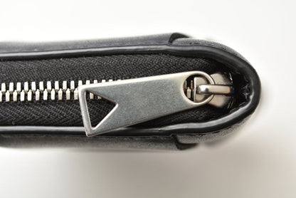 Unused Bottega Veneta Long Wallet Intrecciato Zip Up Around 649607 Calf Black