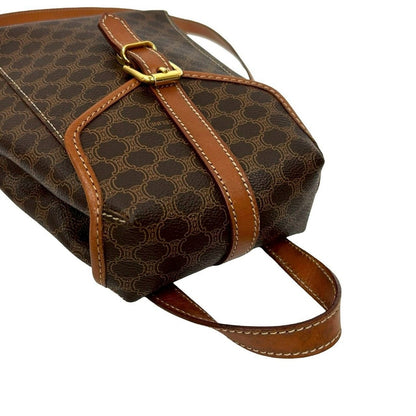 Celine Vintage Macadam Blason Triomphe Pattern Leather 2-Way Belt Bag — view 4