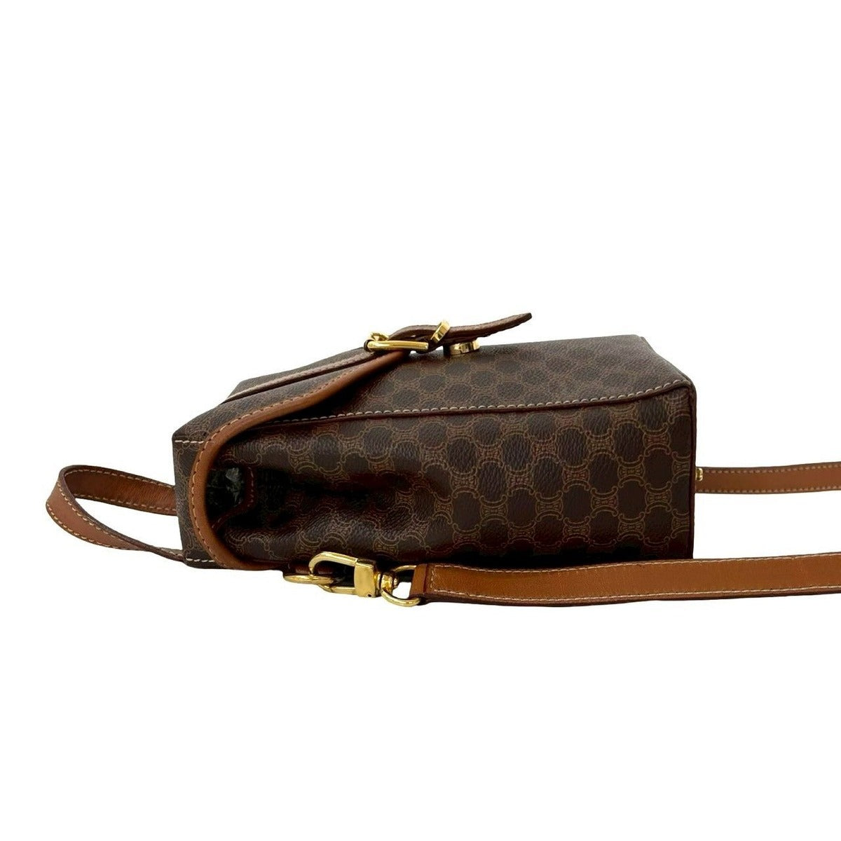 Celine Vintage Macadam Blason Triomphe Pattern Leather 2-Way Belt Bag — view 5