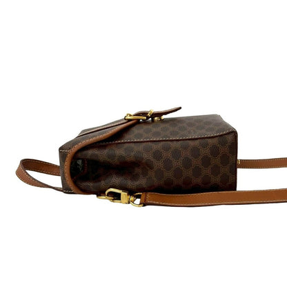 Celine Vintage Macadam Blason Triomphe Pattern Leather 2-Way Belt Bag — view 5