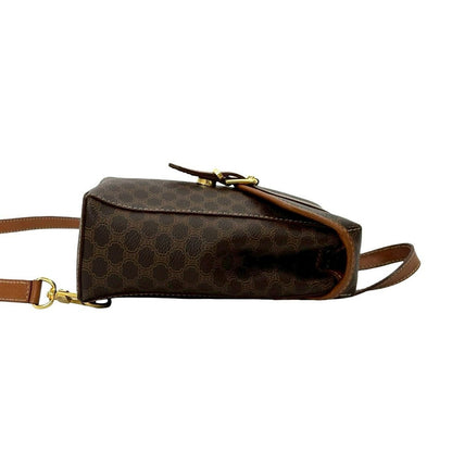 Celine Vintage Macadam Blason Triomphe Pattern Leather 2-Way Belt Bag — view 6