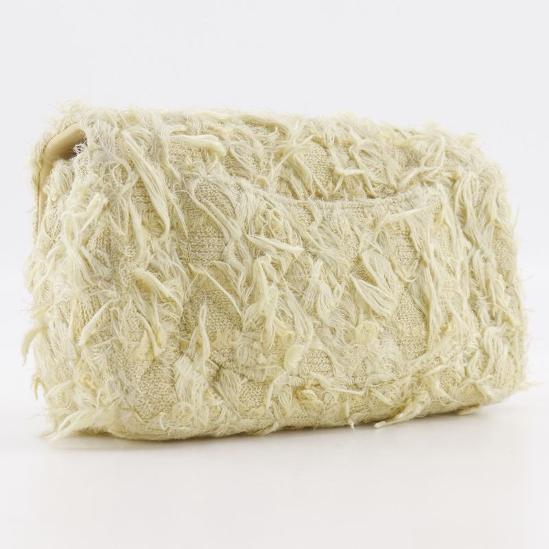 Chanel Mini Matelasse Chain Shoulder A69900 Tweed Yellow Ladies Shoulder Bag