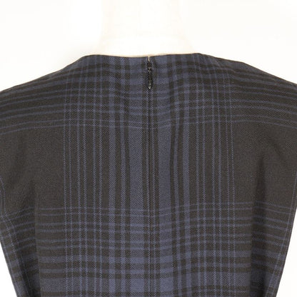 Louis Vuitton Dress Checked Wool Navy Women's Dress