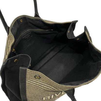 Saint Laurent Paris Rive Gauche Tote Bag 499290 Ivory And Black Leather