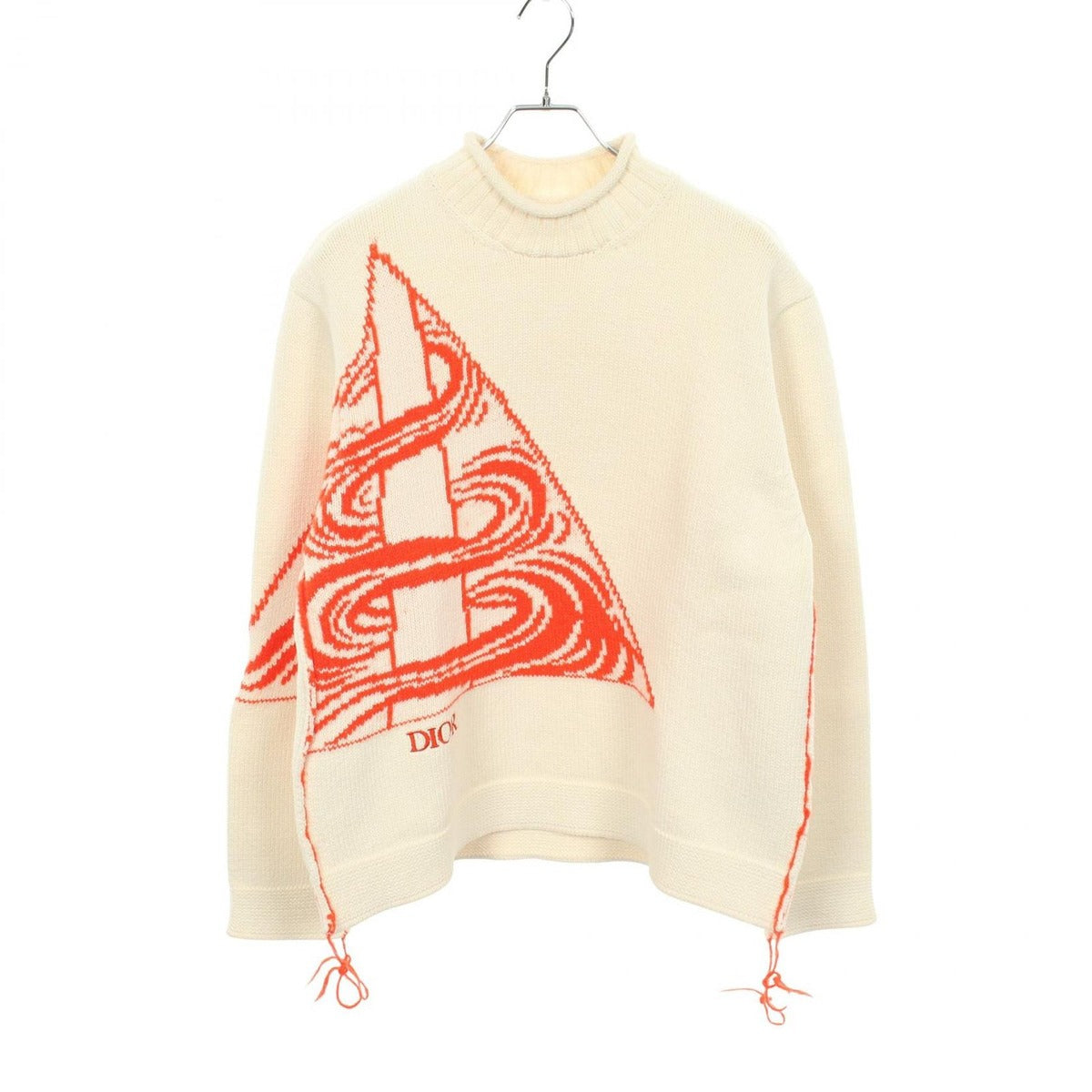 Dior Knit Wool Sweater White Orange