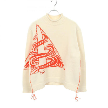 Dior Knit Wool Sweater White Orange
