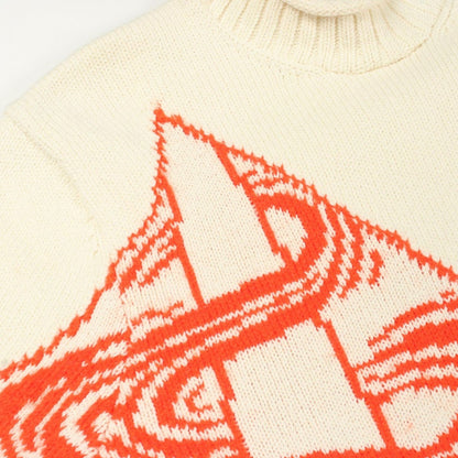 Dior Knit Wool Sweater White Orange — view 8