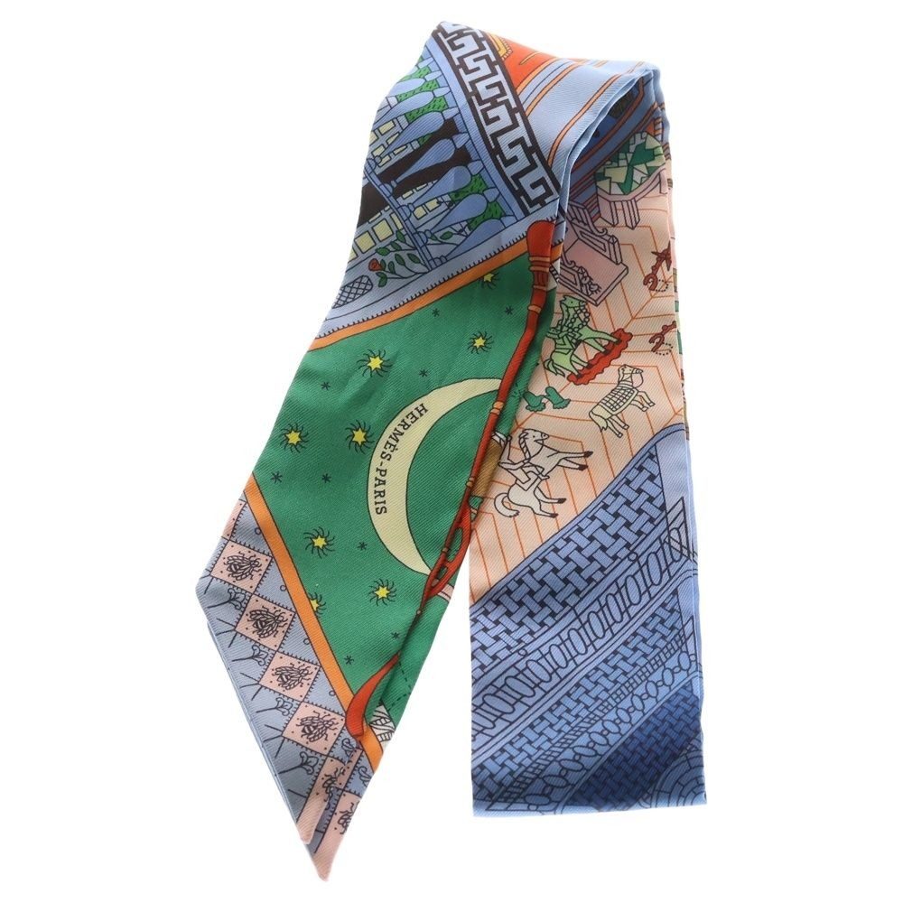 Hermes Scarf Twilly Object de Curiosity Silk Multicolor